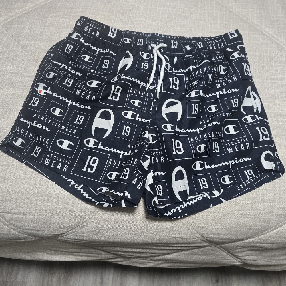 Champion Black and White Graphic Men's Shorts